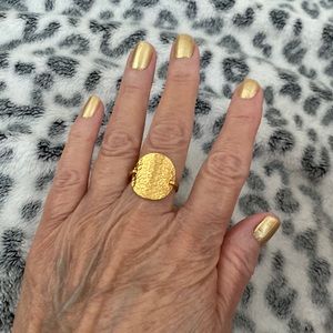 Stainless Steel gold tone ring